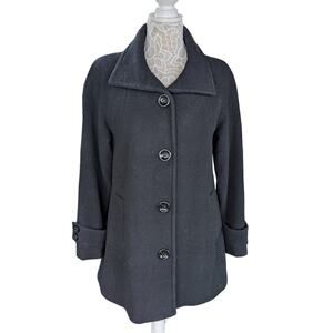 Mackintosh Wool Coat Black M